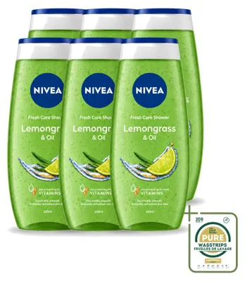 Productafbeelding van 6 x Nivea Douchegel Citroen & Olie - 250 ml - Voordeelverpakking - 6 stuks