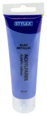 Produktbild von STYLEX Acrylfarbe - 83 ml - blau metallic