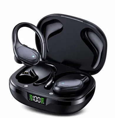Immagine prodotto di Cuffie Bluetooth wireless 5.3 – Auricolari in-ear wireless con custodia di ricarica e microfono per lo sport BX17