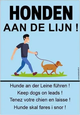 Produktbild von CombiCraft Schild 'Leinenpflicht für Hunde' 21x30 cm