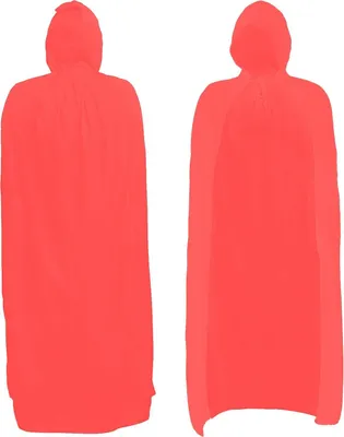 Produktbild von Halloween Umhang S (100cm) Rot mit Kapuze für Vampire, Larp, Cosplay, Rotkäppchen ...