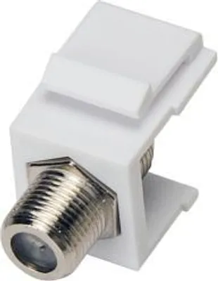 Image de Adaptateur Keystone connecteur F, blanc, ALANTEC, non-corrosif