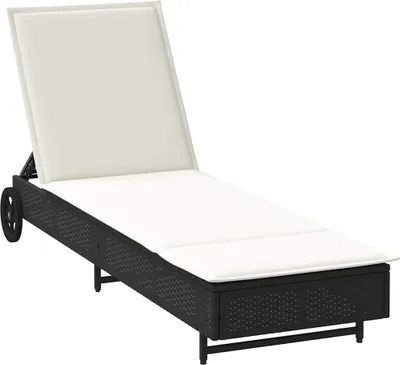 Produktbild von VidaXL 4104033, Lounge, Gepolsterter Sitz, Polyrattan, Stahl, Cremefarben, Weiß, 110 kg, 550 mm