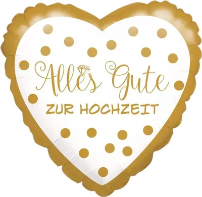 Produktbild von amscan Folienballon Herz Alles Gute zur Hochzeit