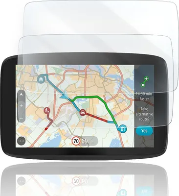 Produktbild von Schutzfolie passgenau für TomTom GO 620 Germany, Kratzfest 1x Matt 1x Klar