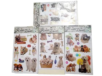 Produktbild von 3D-Aufkleber für die Wand – Hunde-Mix (Schul- und Schrein)