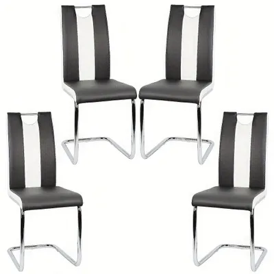 Immagine prodotto di Sedia da cucina - Sedia da pranzo - Sedia per la sala da pranzo - Sedia - Sedia a conchiglia - Set da 4 - Design ergonomico senza braccioli