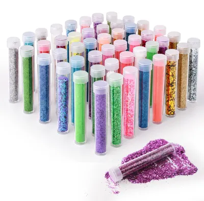 48 Farben feiner Glitzer zum Gießen von Harz, Glitzerpulver