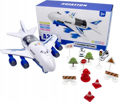 Obrázek produktu pro LandToys Policejní Letadlo Hračka Velké Zvukové Světelné