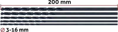 Productafbeelding van Set van 2 metaalboren (HSS, 10.5x200 mm)