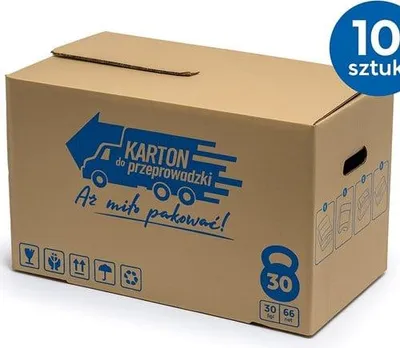 Zdjęcie produktu dla Mocny karton przeprowadzkowy 550x300x320mm z uchwytem 5 warstw 10 szt.