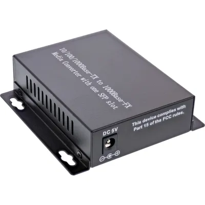 Obrázek produktu pro Síťový mediální konvertor InLine® 10/100/1000Mb/s TP na optické vlákno SFP, MM, 550m