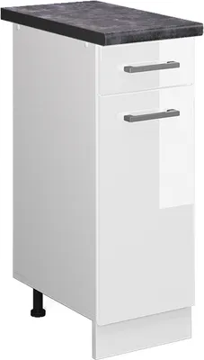 Produktbild von Küchenunterschrank Vicco R-Line Weiß Hochglanz 30 cm , AP Anthrazit, Model 45659