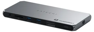 Produktbild von Satechi ST-DT4MDM-US, Thunderbolt 4, HDMI, Thunderbolt 4, USB 3.2 Gen 2 (3.1 Gen 2) Type-C, 40000 Mbit/s, 60 Hz, 7680 x 4320, 4320p