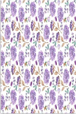 Produktbild von MuchoWow® Poster Blumen - Lila - Rosen 60x90 cm - Wanddekoration