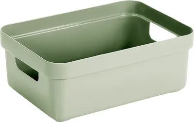 Produktbild von Sunware Aufbewahrungsbox Sigma Home mit Griffen 35,2 x 25,3 cm 9 L hellgrün