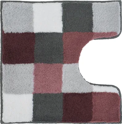 Produktbild von Kleine Wolke Badteppich Caro Old Rose 55 cm x 55 cm WC-Vorleger mit Ausschnitt