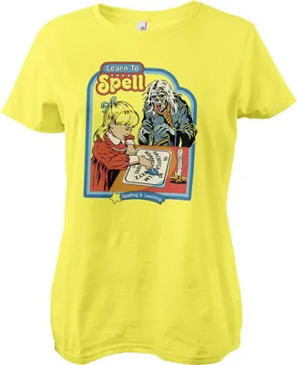 Produktbild von Learn To Spell Girly Tee - Small - Yellow