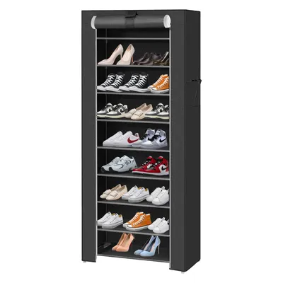 Produktbild von Schuhschrank Schuhablag mit 10 Ebenen Vliesstoff schwarz
