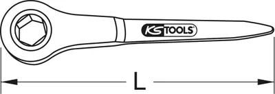 Produktbild von KS Tools BRONZEplus Bauknarre, 6-kant, mit Zentrierspitze 21 mm
