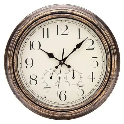 Zdjęcie produktu dla Zegar ścienny bezgłośny vintage kwarcowy 30 cm do salonu sypialni