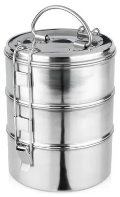 Obrázek produktu pro Vilde | Jídlonosič nerez 3-patrový - Lunchbox 3x900 ml - Termo transportní box