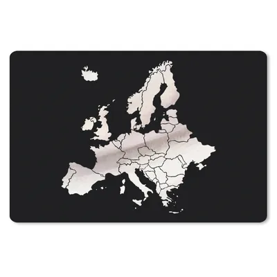 Produktbild von MuchoWow® Mauspad Mousepad Karte - Europa - Weiß 27x18 cm - Mousepads - Maus Mat - Pad - Mausunterlage - Büroartikel - Desk Matten