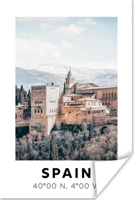 Produktbild von MuchoWow® Poster Spanien - Schloss - Sommer - Berge 20x30 cm - Papierdruck