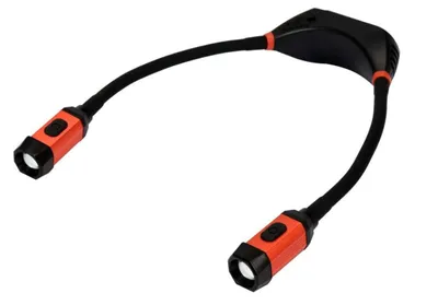 Produktbild von Yato YT-08599, Nacken-Taschenlampe, Schwarz, Rot, Acrylnitril-Butadien-Styrol (ABS), Aluminium, Tasten, Akkustand, SMD LED