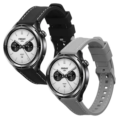 Produktbild von kwmobile 2x Uhrenarmband für Xiaomi Watch S4 / S4 Sport / S3 / S2 / Watch S1 Active / Watch 5 Active Armband - Fitnesstracker Band Set aus TPU Silikon
