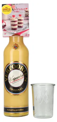Produktbild von Verpoorten Original Eierlikör 20% Vol. 0,7l mit Dessertglas