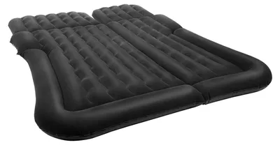 Produktbild von Aufblasbares Auto-Bett - Auto-Luftmatratze - Mit Pumpe - Verstellbar - Beflocktes PVC - 2 Kopfstützen - Belastbar bis 250 kg - Schwarz