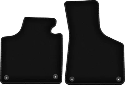 Image de Wielganizator Tapis avant de sol velours sur-mesure pour Audi A3 8P (2003-2011, berline à hayon, sportback, cabriolet) noir, jeu 2 pièces, fixations