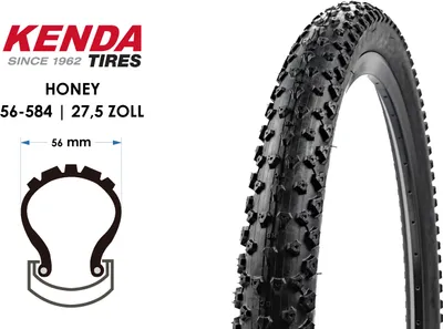 Produktbild von 27,5 Zoll Fahrrad Reifen Kenda Honey 27.5x2.20 MTB Tire 56-584 Mantel 650B
