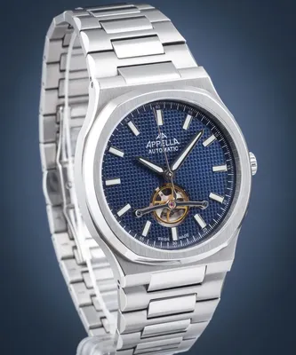 Produktbild von Appella Herrenuhr Open Heart Automatik, Soprod Newton P092, Swiss Made, Gangreserve : 44 h, 23 Lagersteine, appella-L12006.5115AN Uhr