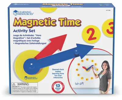 Produktbild von Learning Resources magnetisches Lernspiel Uhrzeit Lernset für Kinder