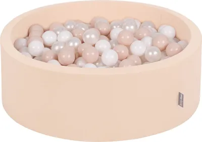 Produktbild von KiddyMoon Rundes Bällebad aus Schaumstoff, mit weichen Bällen, baby kinder bällebad, indoor kinderspielzeug, für kinderzimmer, spielbälle pastel