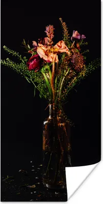 Produktbild von MuchoWow® Poster Stilleben - Blumen - Vase 60x120 cm - Wandschmuck