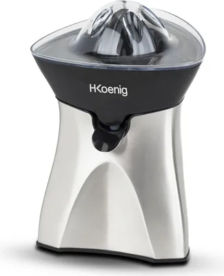 Produktbild von H.Koenig AGR60 Zitruspresse elektrisch / 2 Presskegel / Tropfstopp / 60 W / Edelstahl / silber