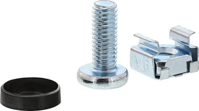 Image de InLine® Käfigmutternset M6, je 100x Käfigmuttern, Unterlegscheiben, Schrauben (01950C)