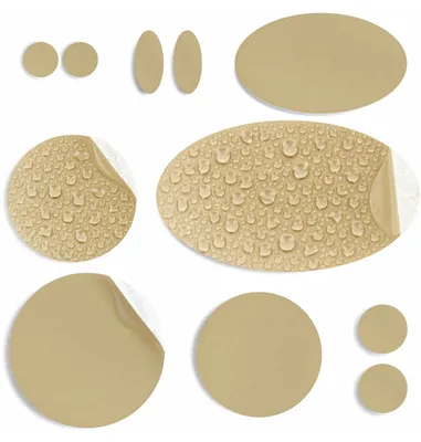 Productafbeelding van Reparatielapjes voor donsjassen, tenten, 11 stuks, waterdicht, beige