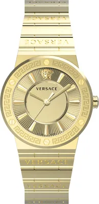 Produktbild von Versace VEVH01320 Greca Logo gold Edelstahl Armband Uhr Damen NEU