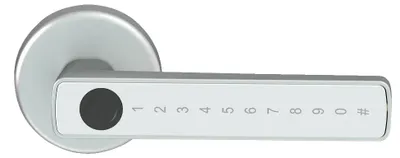 Produktbild von Intelligentes Fingerabdrucktürschloss, mehrere Entsperrmöglichkeiten, Bluetooth-Konnektivität, M5 Silber