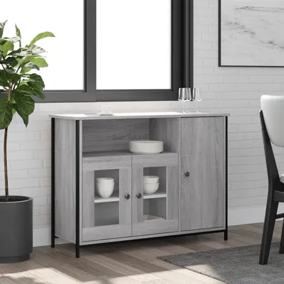 Obrázek produktu pro vidaXL Příborník Grey Sonoma 100x35x75 cm Materiál na bázi dřeva