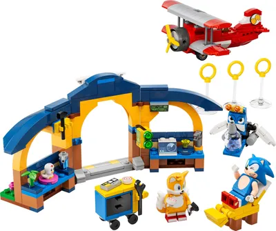 Produktbild von LEGO 76991 Sonic the Hedgehog Tails‘ Tornadoflieger mit Werkstatt Set, Baubares Spiel mit Flugzeug-Spielzeug und 4 Charakter-Figuren inklusive Tails, Spielzeug für Kinder ab 6 Jahren