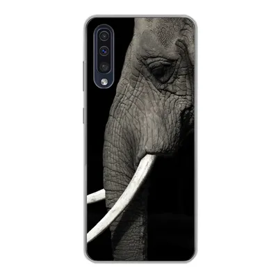 Produktbild von MuchoWow® Handyhülle Schutzhülle Hülle für Samsung Galaxy A30s Elefant - Tier - Stoßzahn Silikon Softcase Handy Hülle - Karteninhaber
