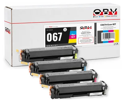 Produktbild von OBV Toner 4er Set kompatibel mit Canon 067 - LBP631Cw LBP633Cdw MF651Cw MF655Cdw MF657Cdw