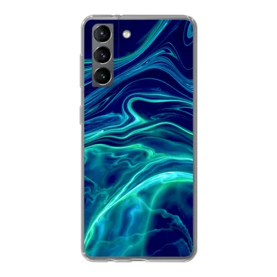 Produktbild von MuchoWow® Handyhülle Schutzhülle Hülle für Samsung Galaxy S21 Abstrakt - Wellen - Design Silikon Softcase Handy Hülle - Softcase