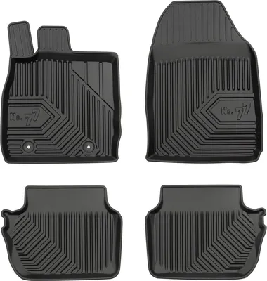 Image de Tapis de Sol de Voiture pour Ford Fiesta mk6 2008-2017 TPE Imperméable Noir 4Pcs