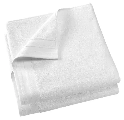 Produktbild von De Witte Lietaer Contessa Luxe Badetücher, Baumwolle, 70 x 140 cm, Weiß, 2 Stück